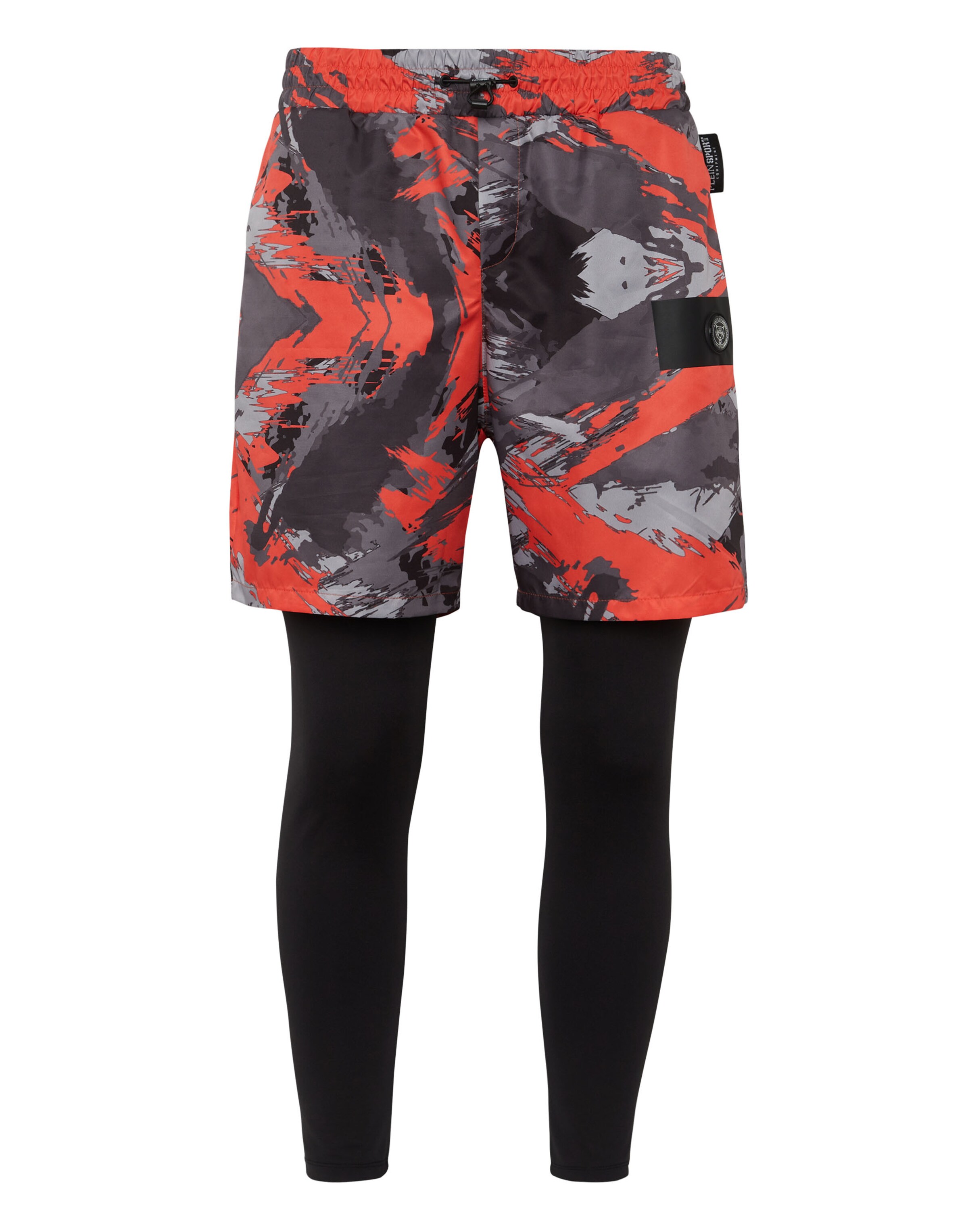 Plein Sport Skinny Trousers in Black: front