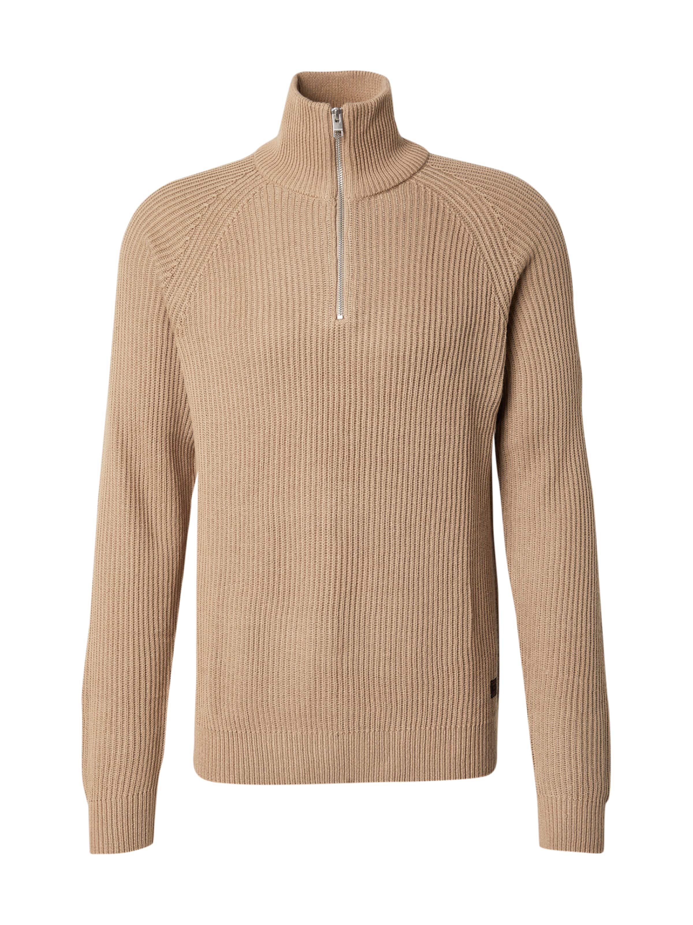 Pullover 'JJPannel' di JACK & JONES in beige: frontale