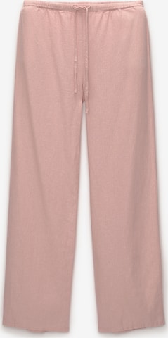 Pull&BearWide Leg/ Široke nogavice Hlače - roza boja: prednji dio