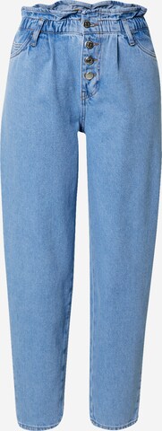 ONLY - Tapered Pantalón vaquero plisado 'Cuba' en azul: frente