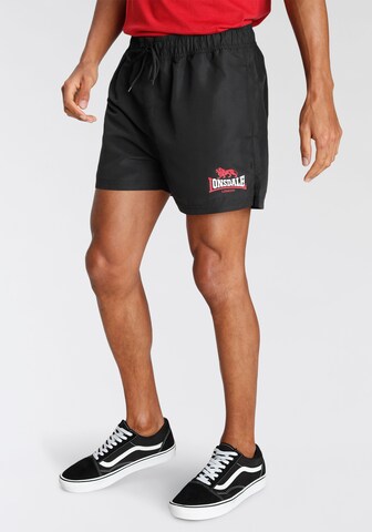 LONSDALE Regular Pants in Black: front