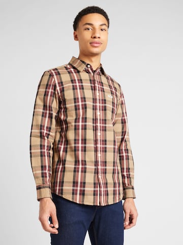 Coupe regular Chemise 'LEAD'' WRANGLER en beige : devant