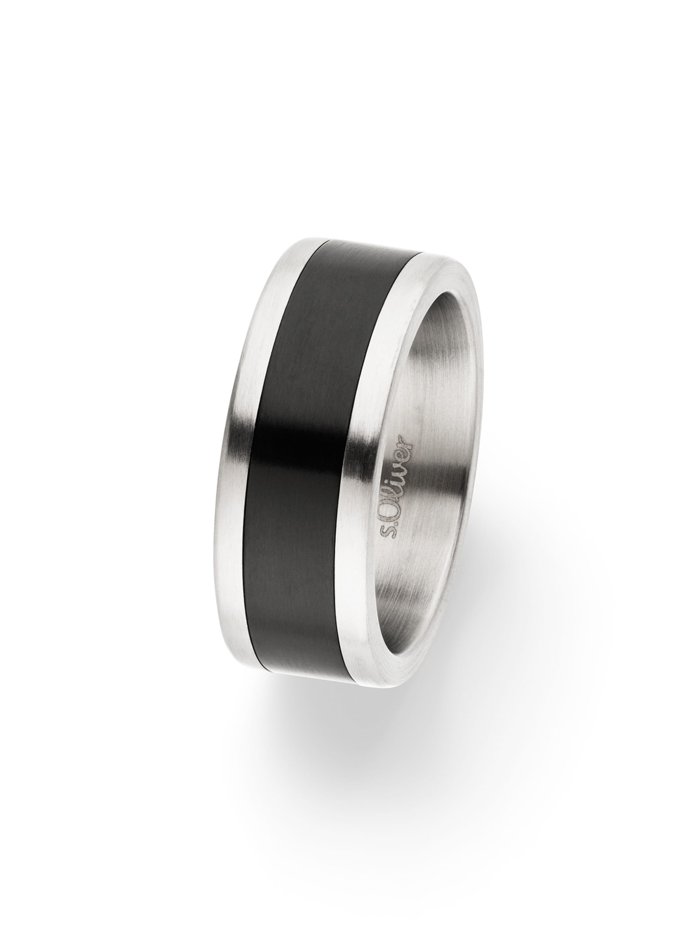 s.Oliver Ring in Schwarz: Vorderseite