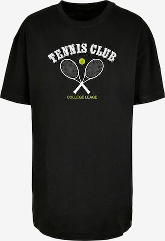 Merchcode Oversized Shirt 'Tennis Club' in Black: front