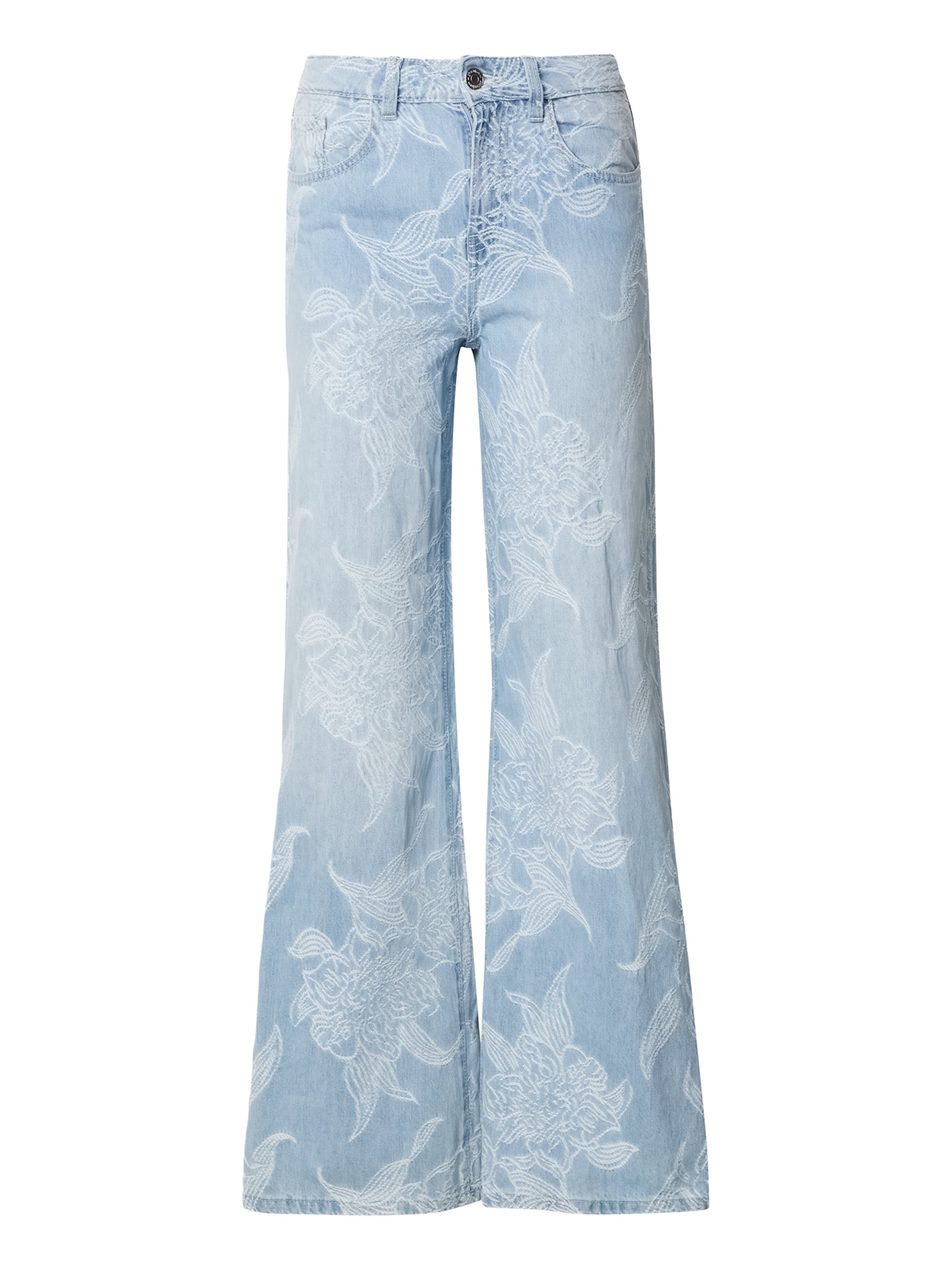 mėlyna Gina Tricot Plačios klešnės Džinsai: priekis