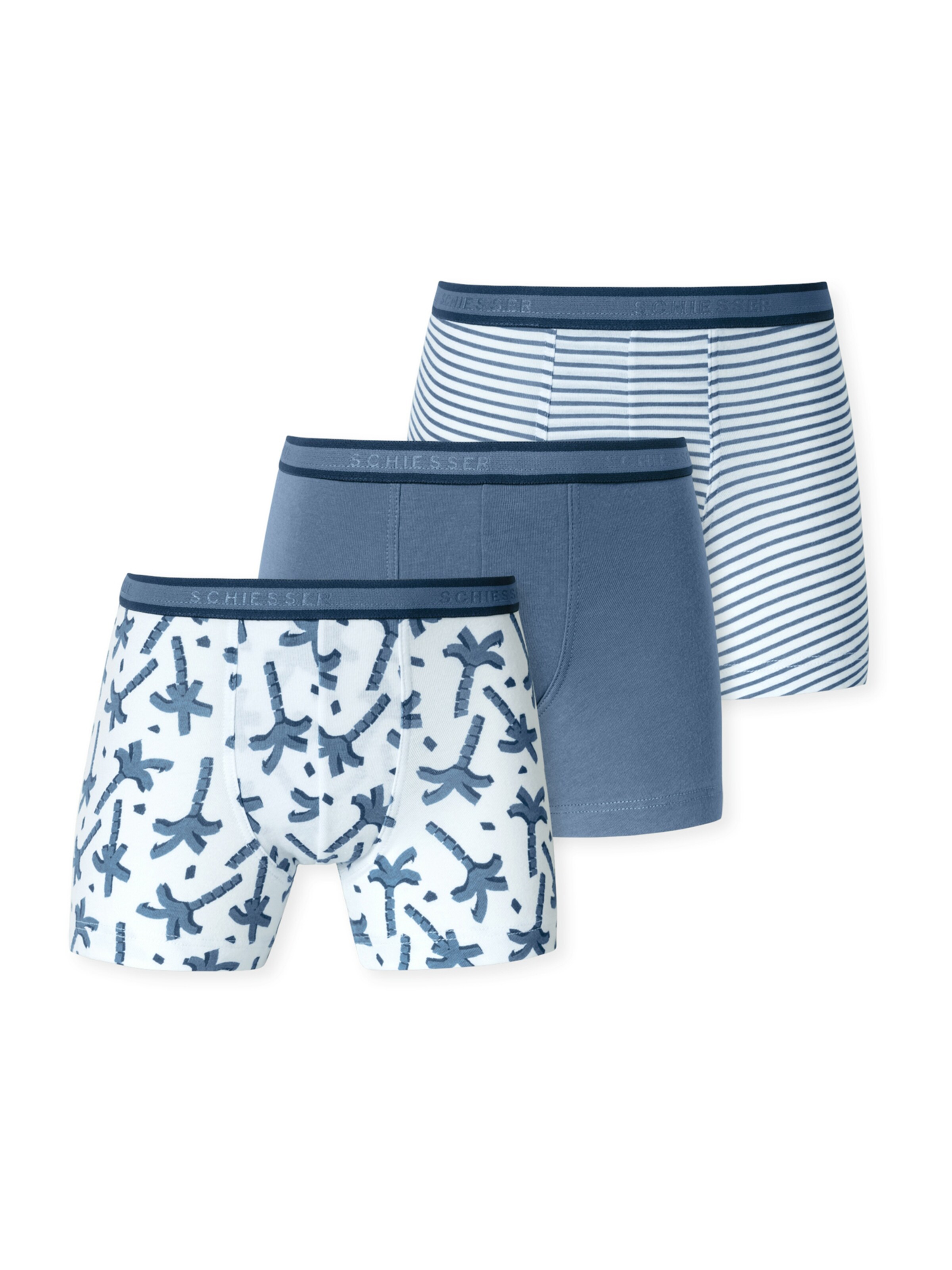 SCHIESSER - Calzoncillo en azul: frente