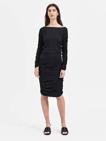 SELECTED FEMME - Vestido 'Mace' em preto: frente