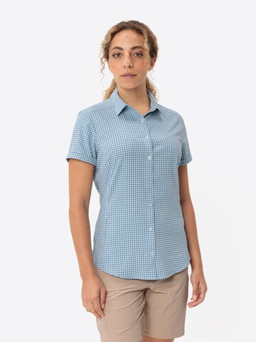VAUDE Athletic button up shirt 'W  Seiland ST III' in Blue: front