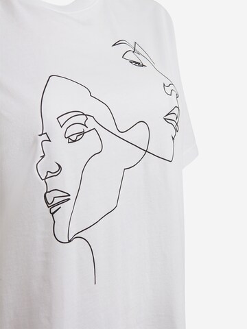 T-shirt 'One Line' Merchcode en blanc