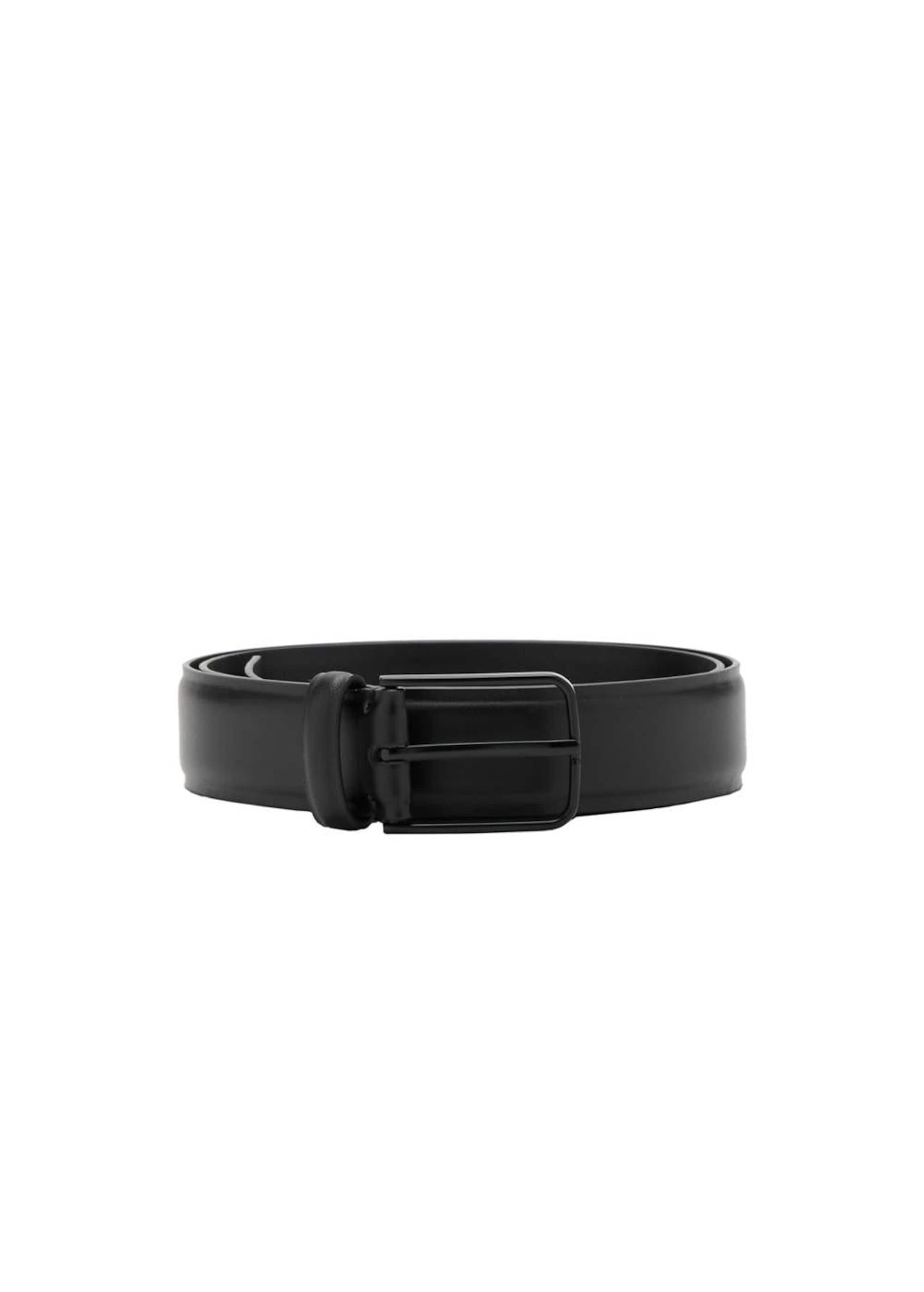 MANGO MAN Belt 'Blacky' in Black: front