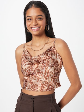 HOLLISTER Top in Bruin: voorkant