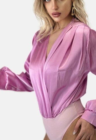 Elara Blouse bodysuit in Pink