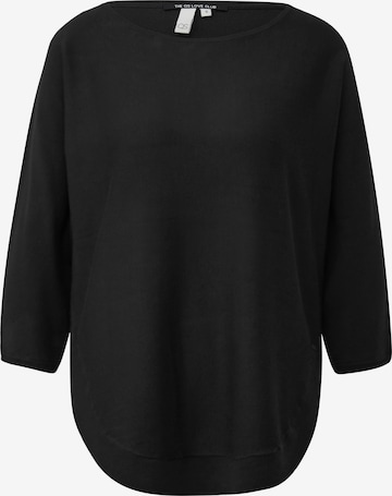 Pull-over QS en noir : devant