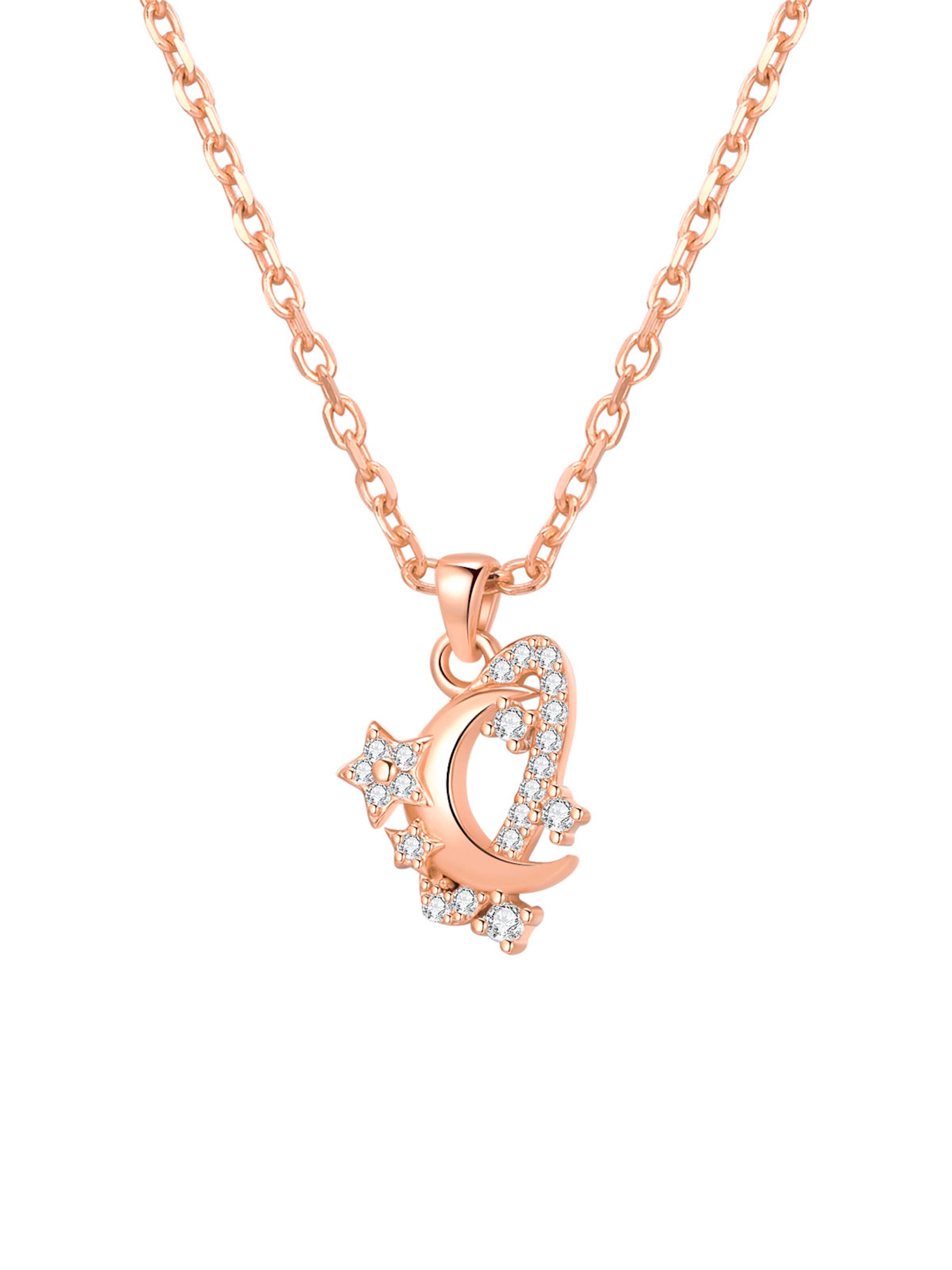 Hey Happiness - Cadena 'Moon and Star' en oro: frente