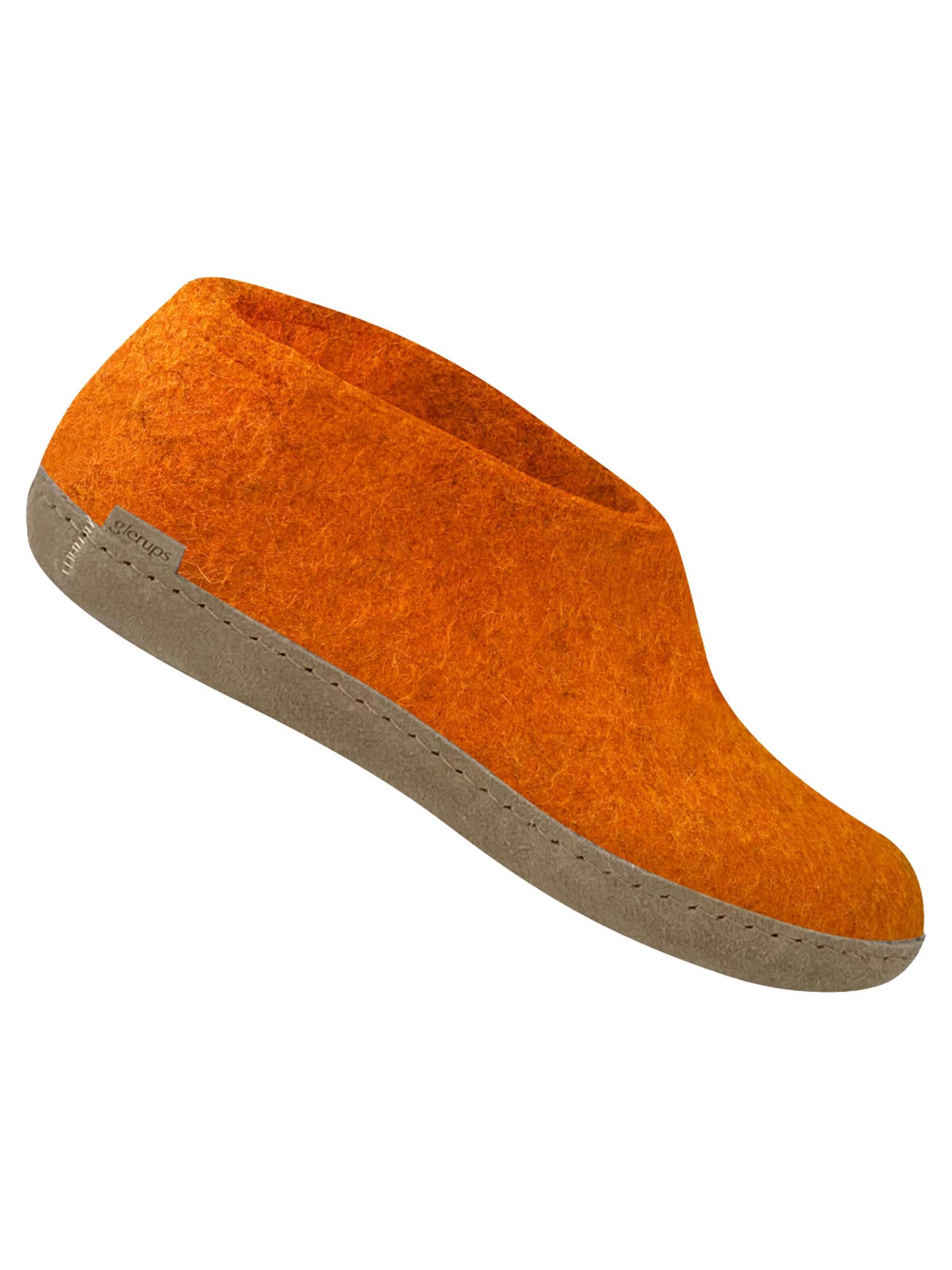 Glerups Slipper 'Ledersohle' in Orange