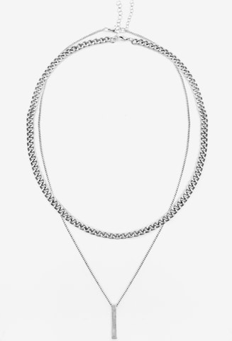 Pull&Bear Necklace in Silver: front