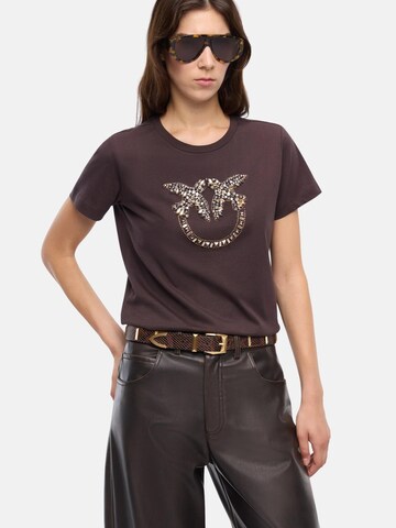 PINKO T-shirt 'PINKO QUENTIN T-SHIRT JERSEY T-SHIRT' i brun
