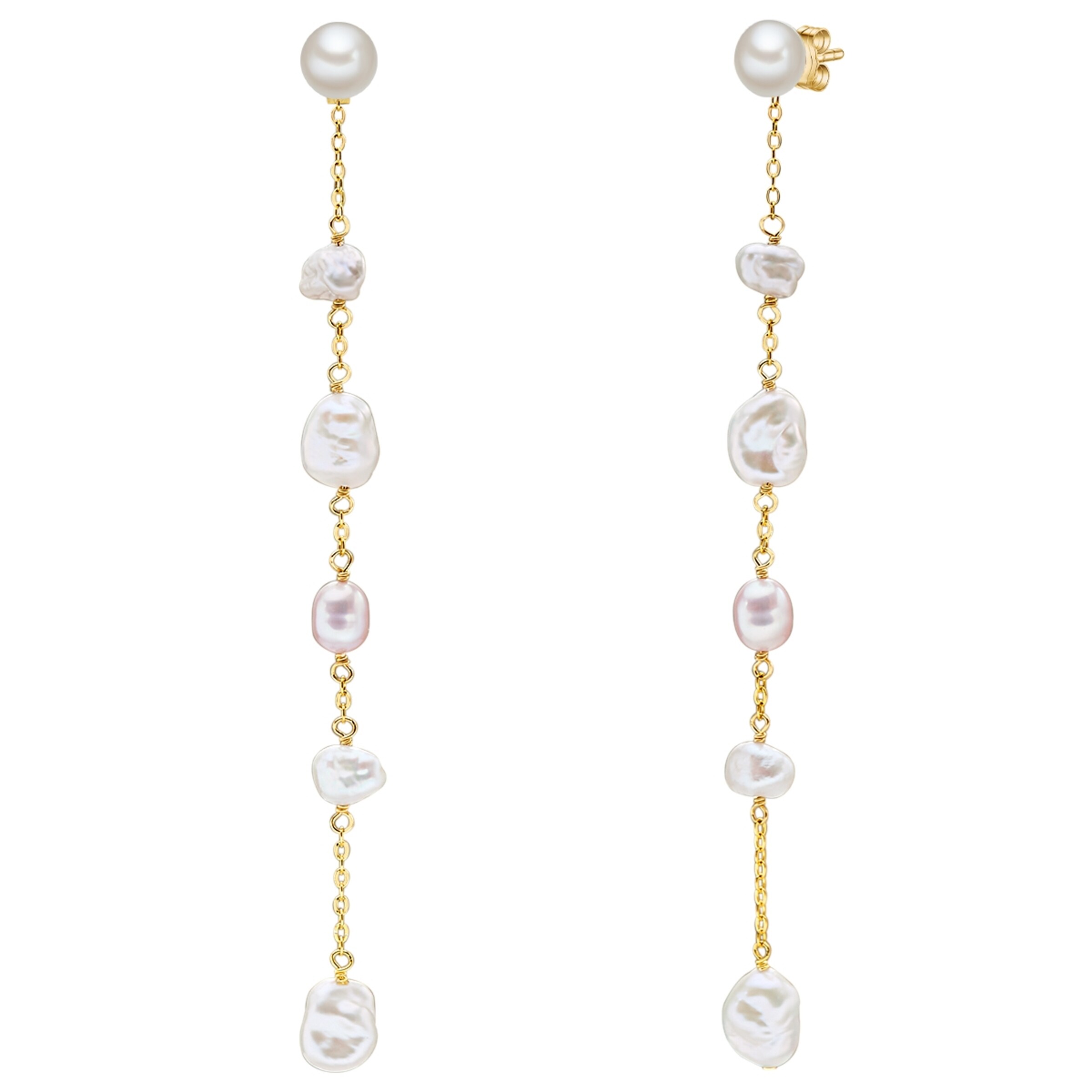 Valero Pearls Earrings in Gold: front