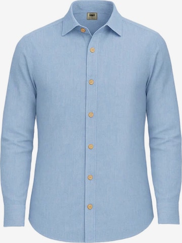 UNIQVIBE Regular Fit Hemd in Blau: Vorderseite