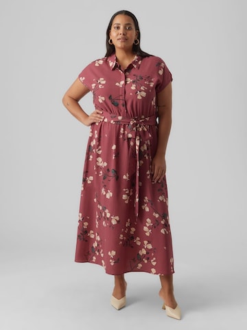 Vero Moda Curve Shirt dress in Red