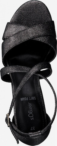 s.Oliver Strap Sandals in Black