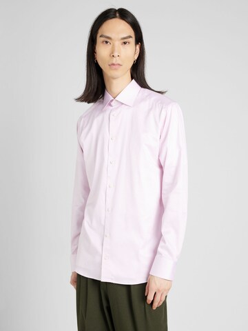 ETON Regular fit Button Up Shirt in Pink: front