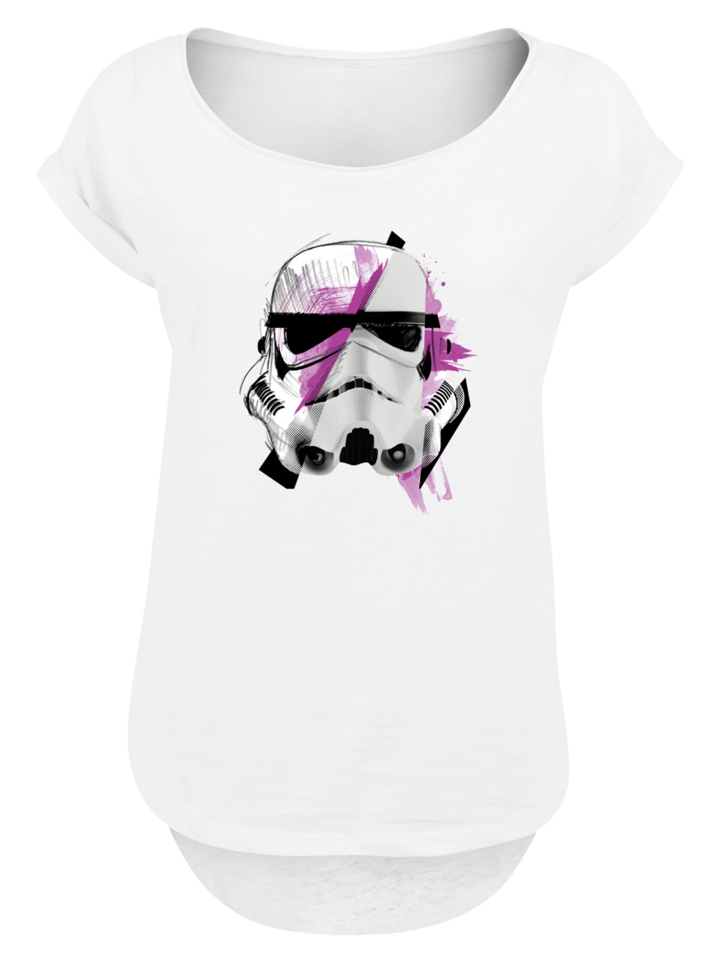 F4NT4STIC T-Shirt 'Star Wars Stormtrooper Command Sketch' in Weiß: Vorderseite