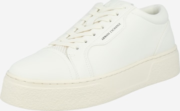 Sneaker low de la ARMANI EXCHANGE pe alb: față