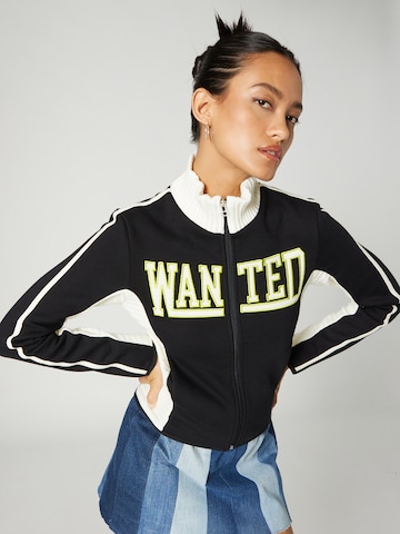 Bella x ABOUT YOU Sweat jacket 'Liz' in Black: front