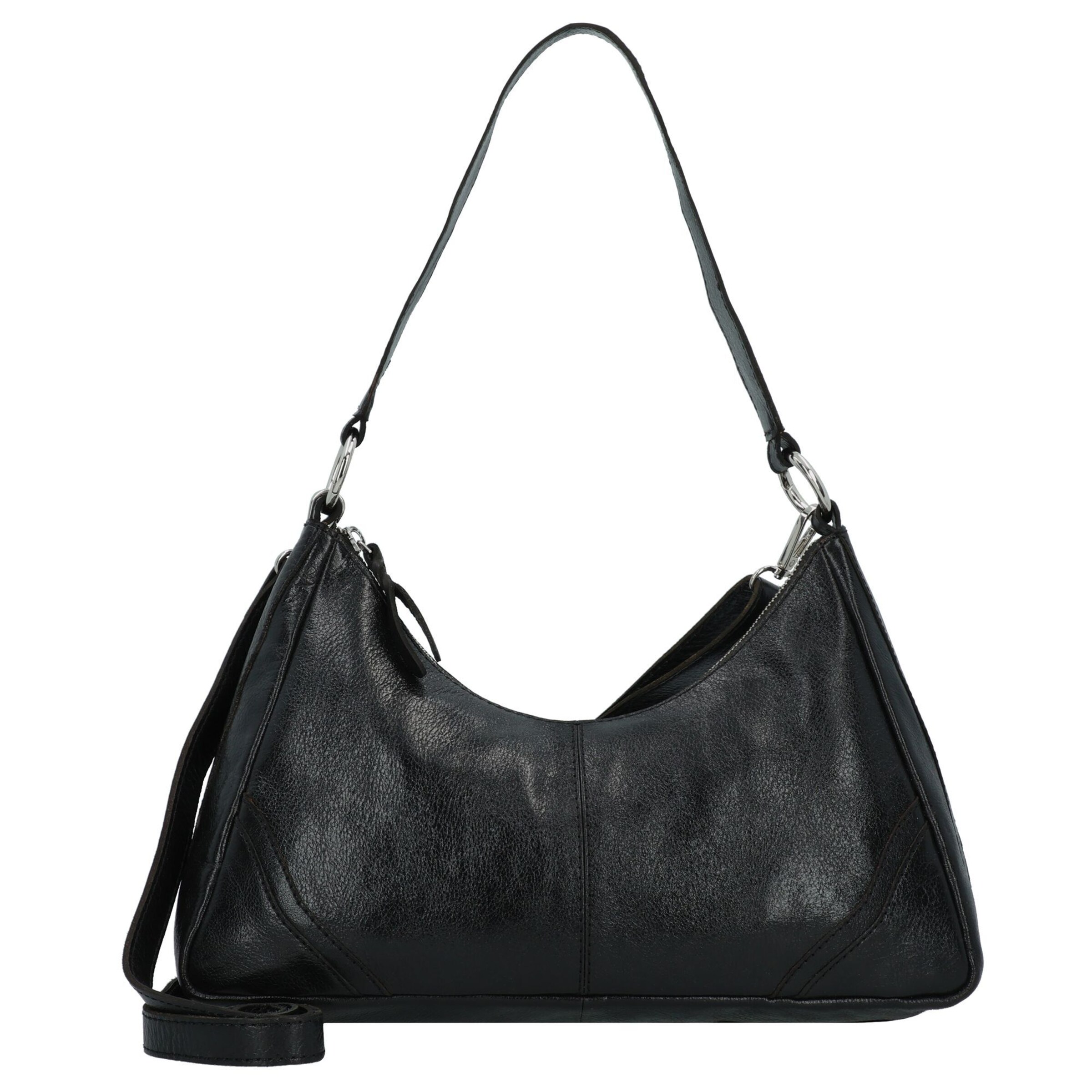 Taschendieb Wien Schultertasche 'Salvatorgasse' in Schwarz: Vorderseite