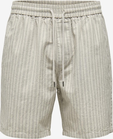 Only & Sons Regular Pants 'Tel' in Grey: front