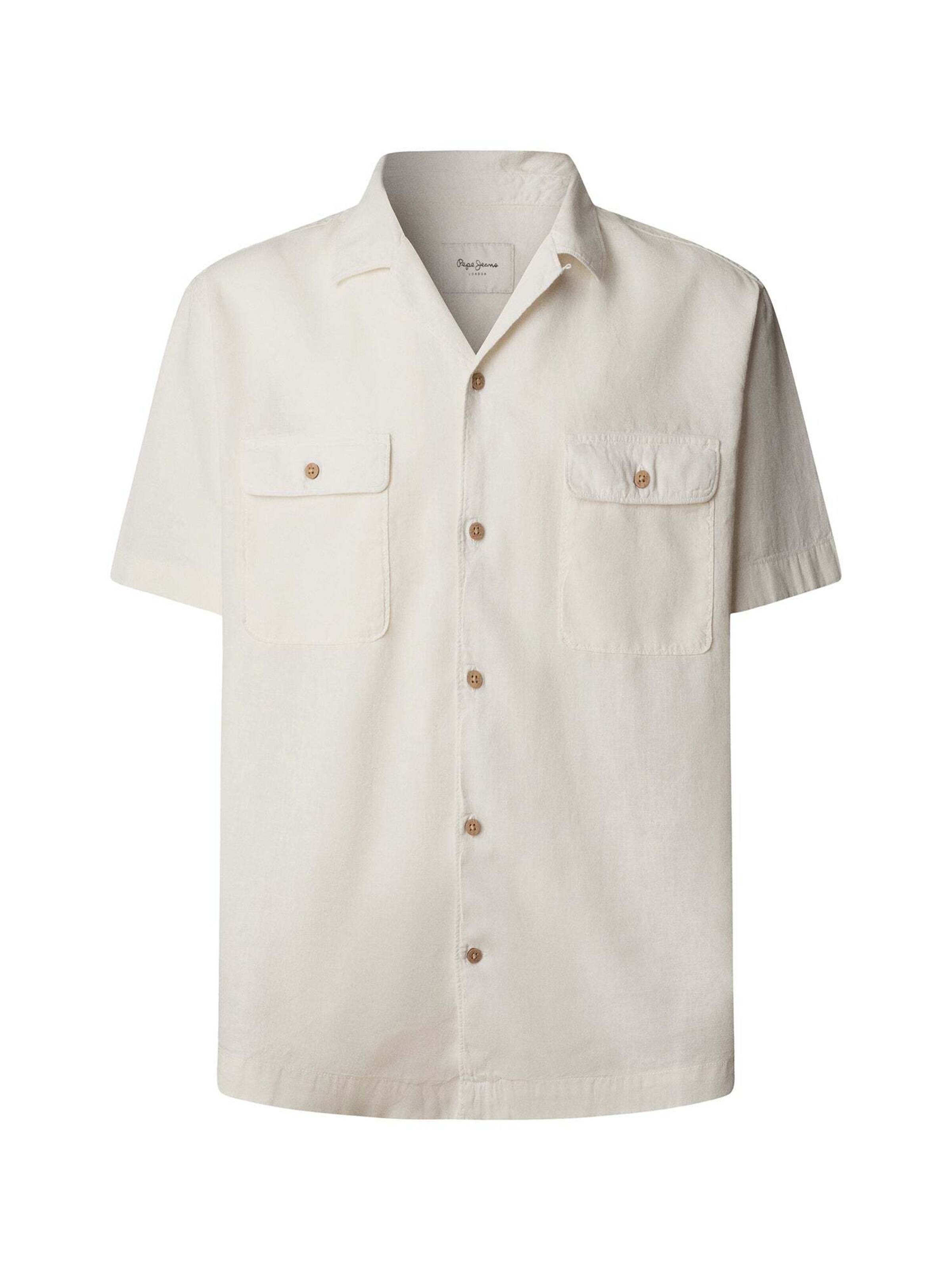 Pepe Jeans Overhemd 'Paulo' in de kleur Natuurwit, Productweergave