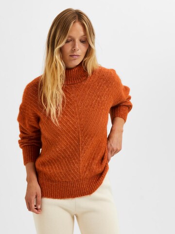 SELECTED Pullover 'Sif Sisse' i brun