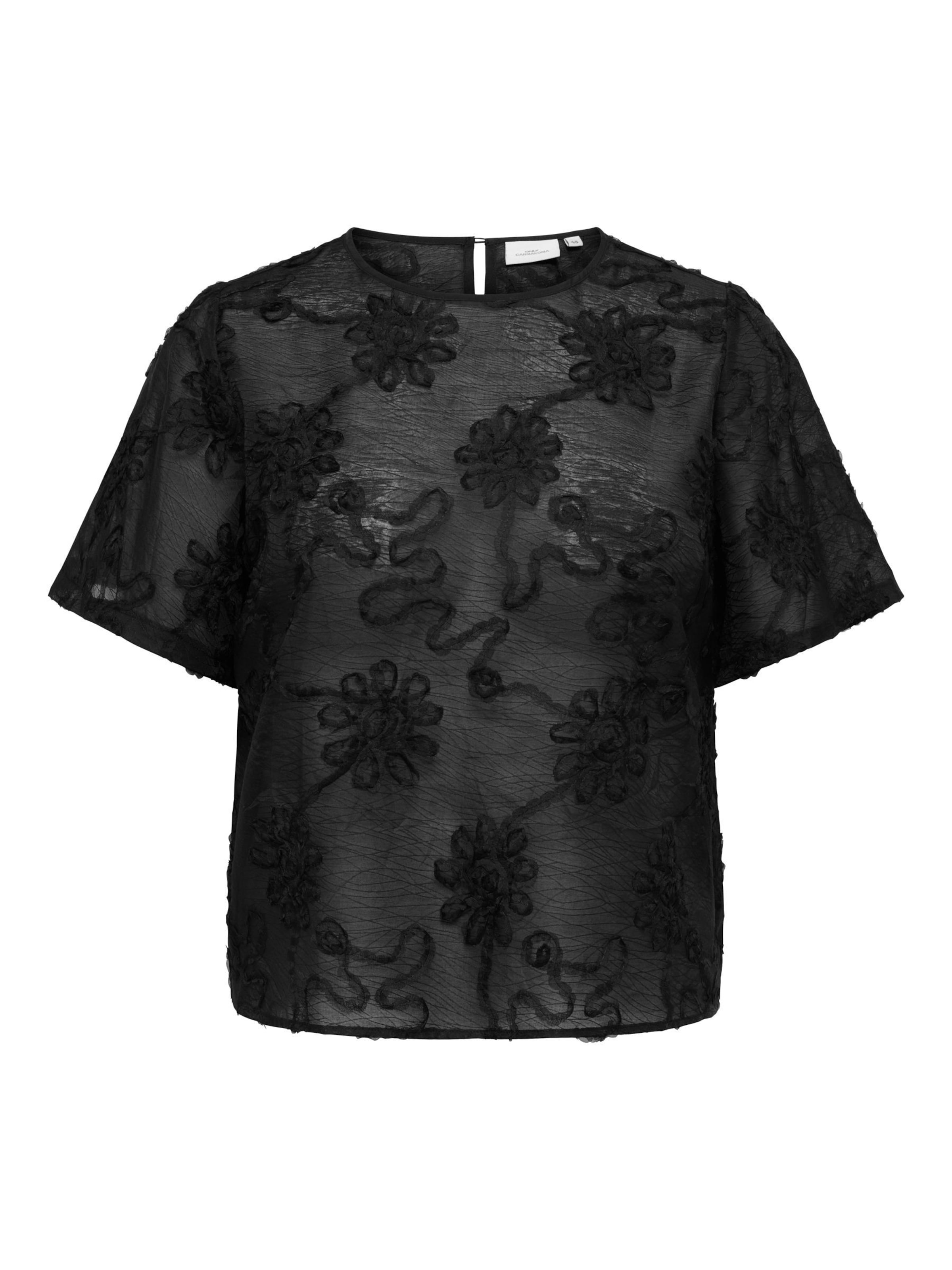 ONLY Carmakoma Blouse 'CARAnila' in Zwart: voorkant