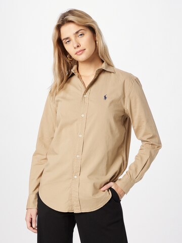 Camicia da donna di Polo Ralph Lauren in marrone: frontale
