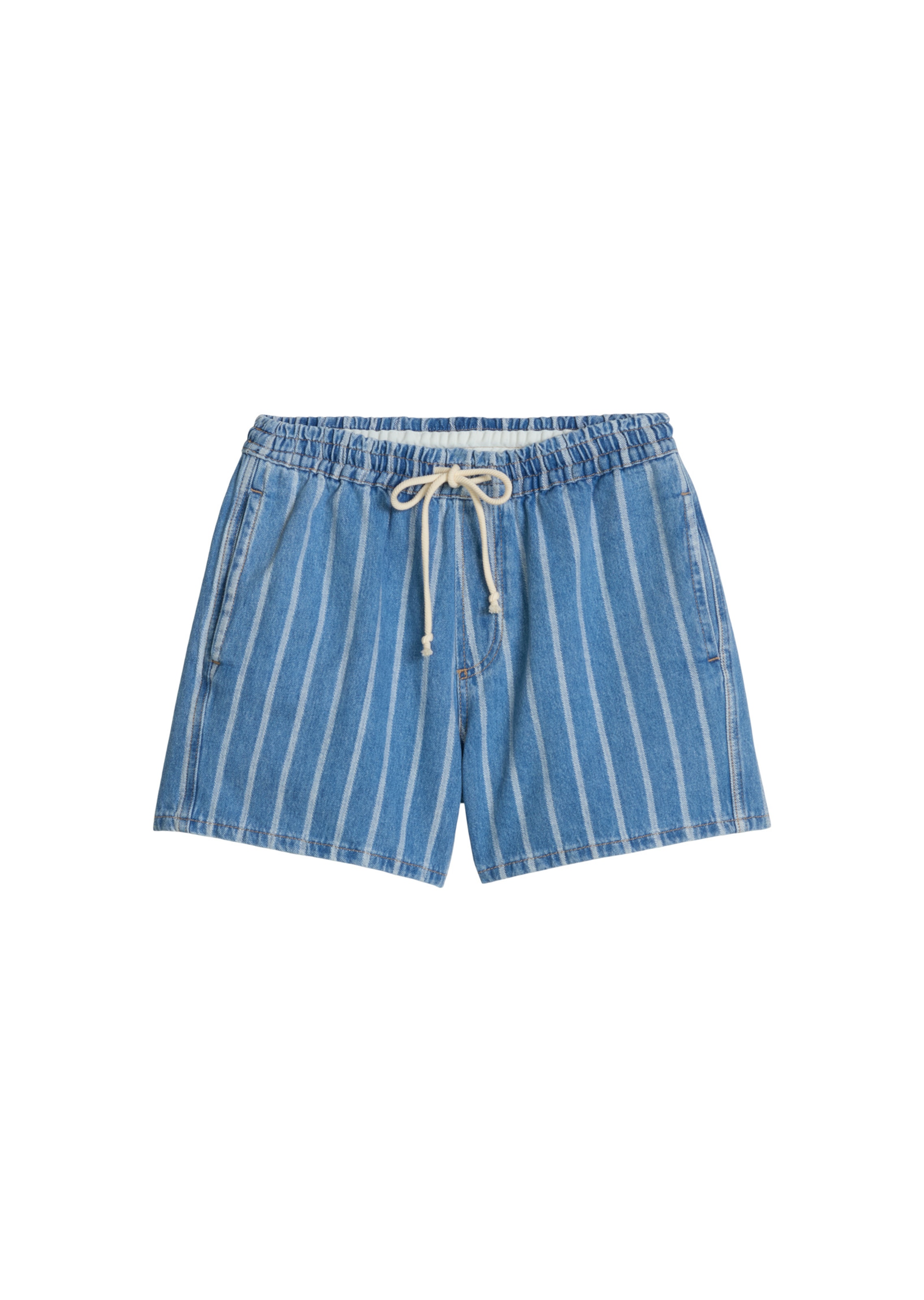 Marc O'Polo DENIM Loosefit Broek in Blauw: voorkant