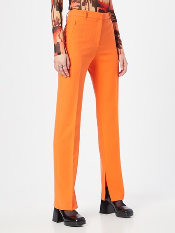 HUGO Red Slimfit Bukser med fals 'Hinovi' i orange: forside