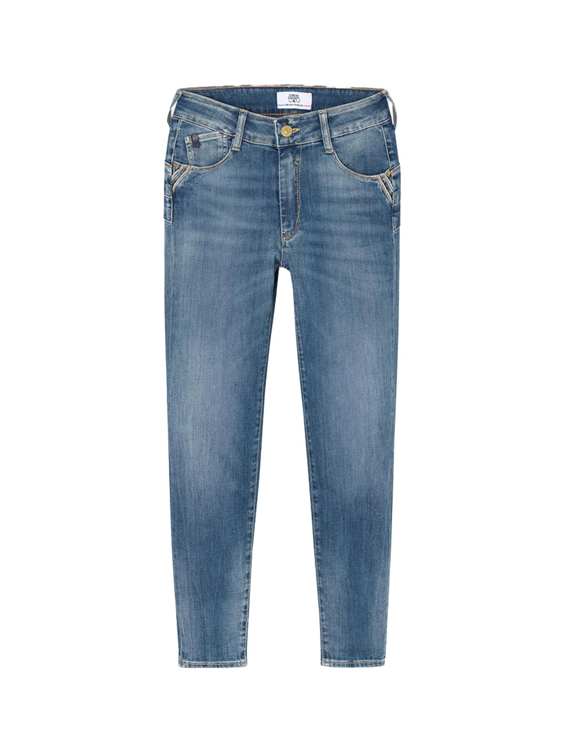 Le Temps Des Cerises Regular Jeans in Blauw: voorkant