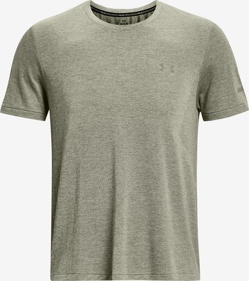 UNDER ARMOUR Performance Shirt 'Seamless Stride' in Green: front