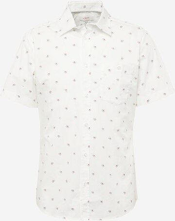 s.Oliver Slim fit Button Up Shirt in White: front