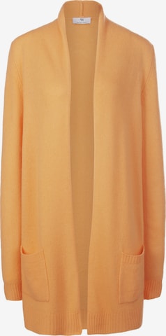 Peter Hahn Knit Cardigan in Orange: front