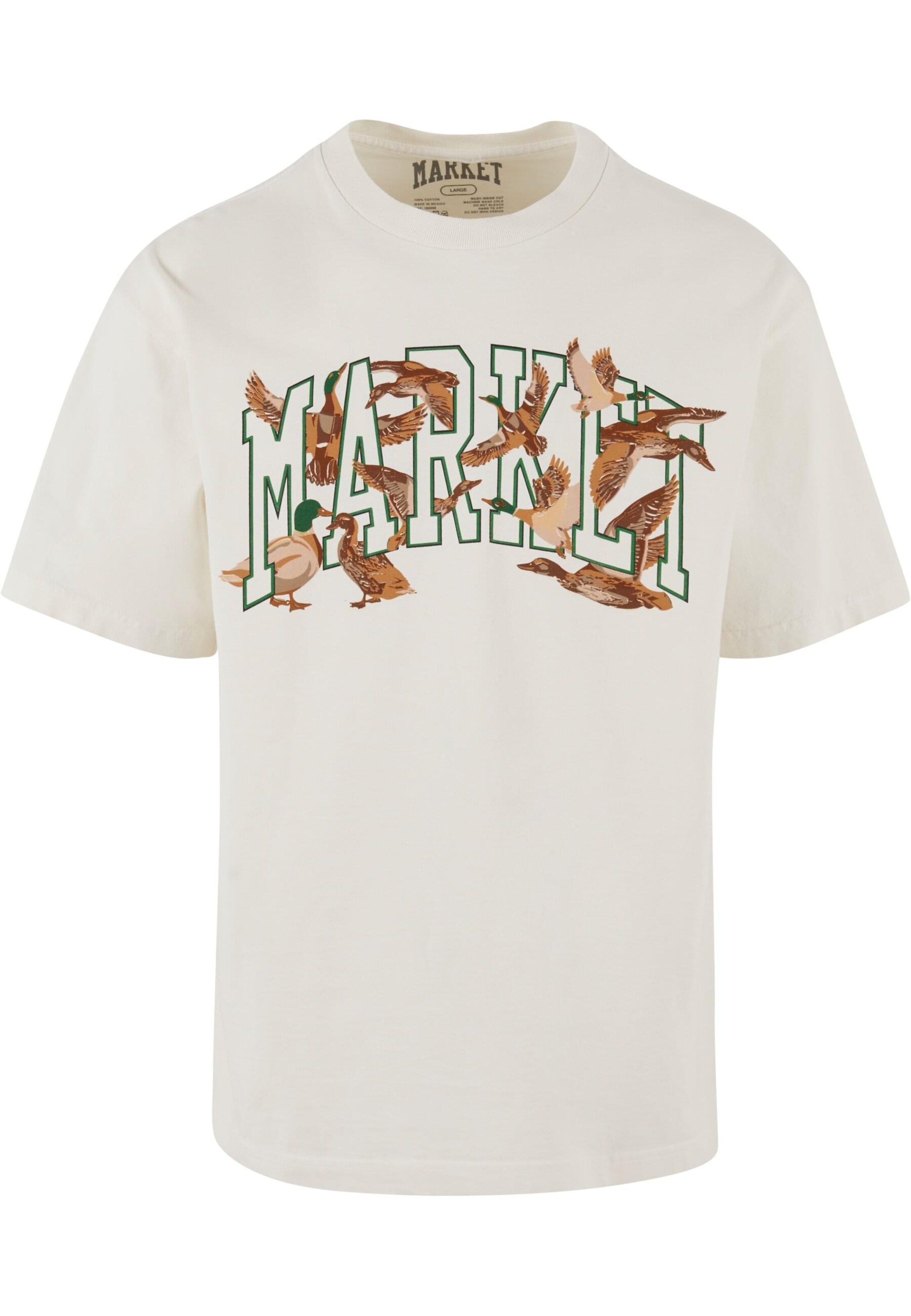 MARKET Shirt 'Duck Pond' in Beige: voorkant