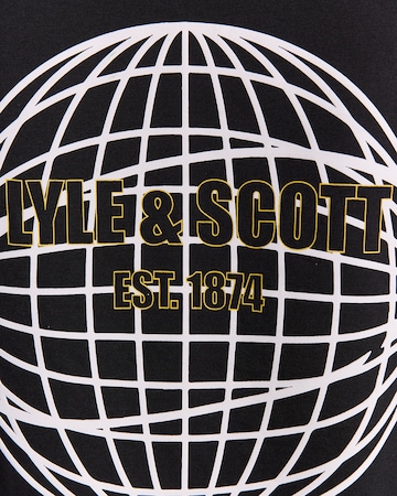 T-Shirt 'Geometric Globe' Lyle & Scott en noir