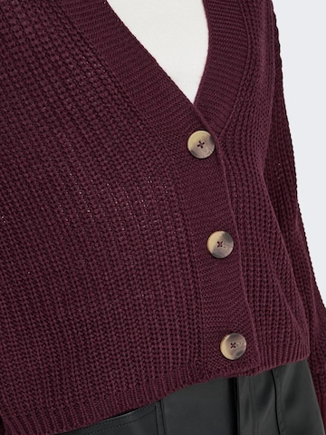ONLY Knit Cardigan 'CAROL' in Red