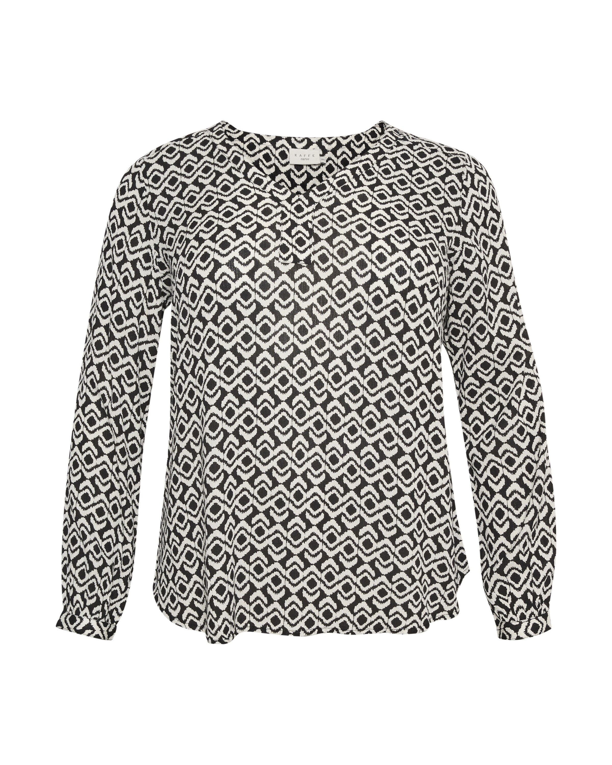KAFFE CURVE Blouse in Black: front