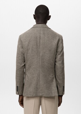 MANGO MAN Slim fit Suit Jacket 'Molina' in Brown