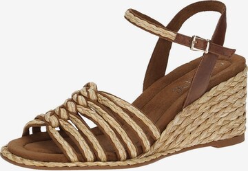 CAPRICE Sandalen met riem in Bruin: voorkant