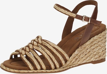 CAPRICE Strap Sandals in Brown: front