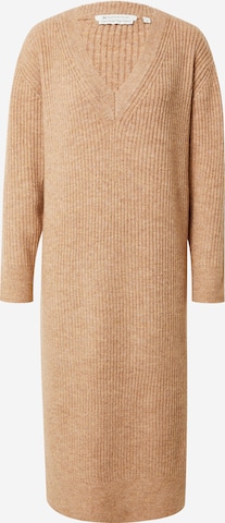TOM TAILOR DENIM Knitted dress in Brown: front