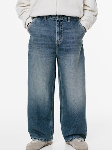 Baggy Jean Pull&Bear en bleu : devant